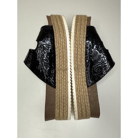 Patrizia by Spring Step Norah Espadrille Womens 41 Black Platform Slide US 10 - Picture 5 of 11